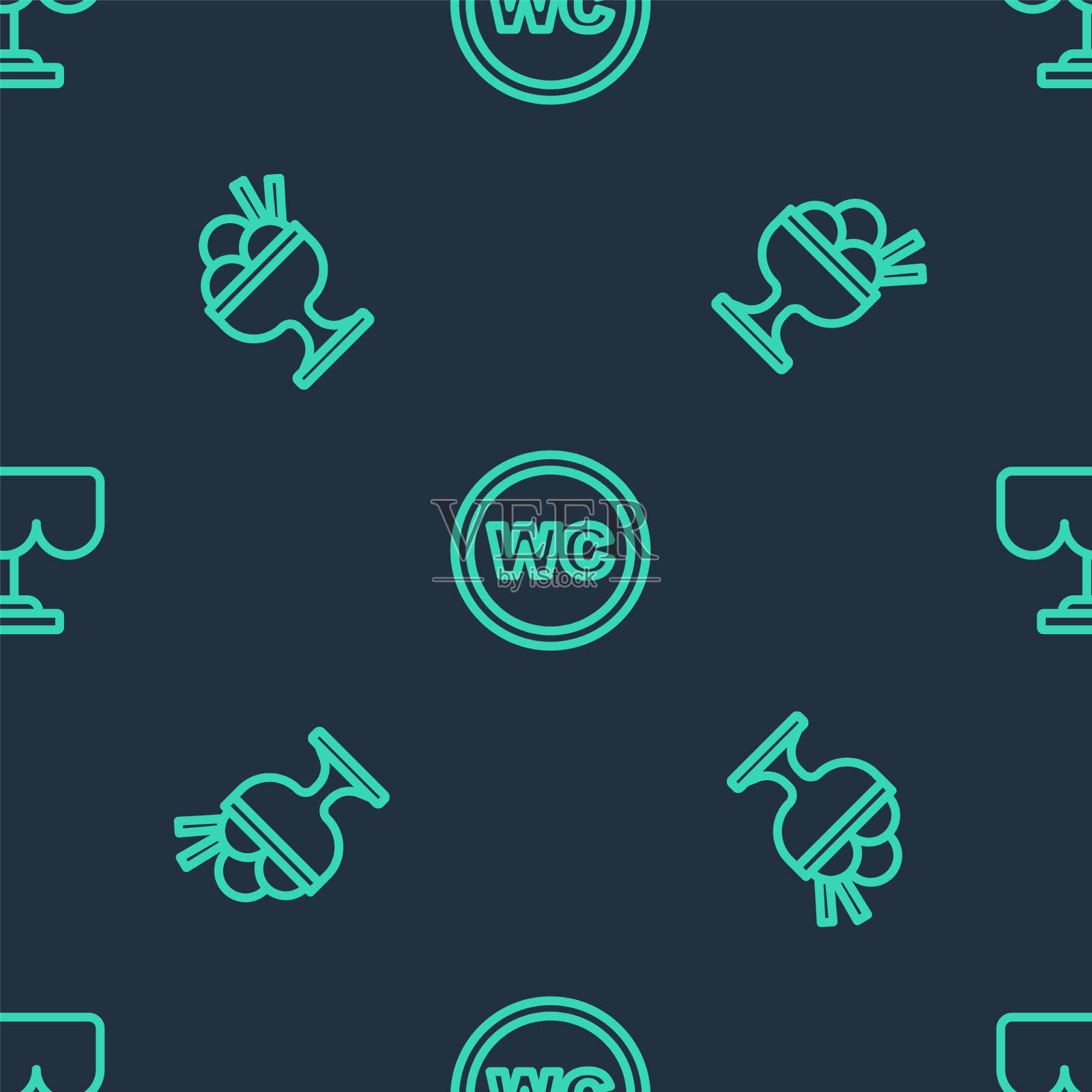 将马桶冰淇淋放在碗和木头里图标素材