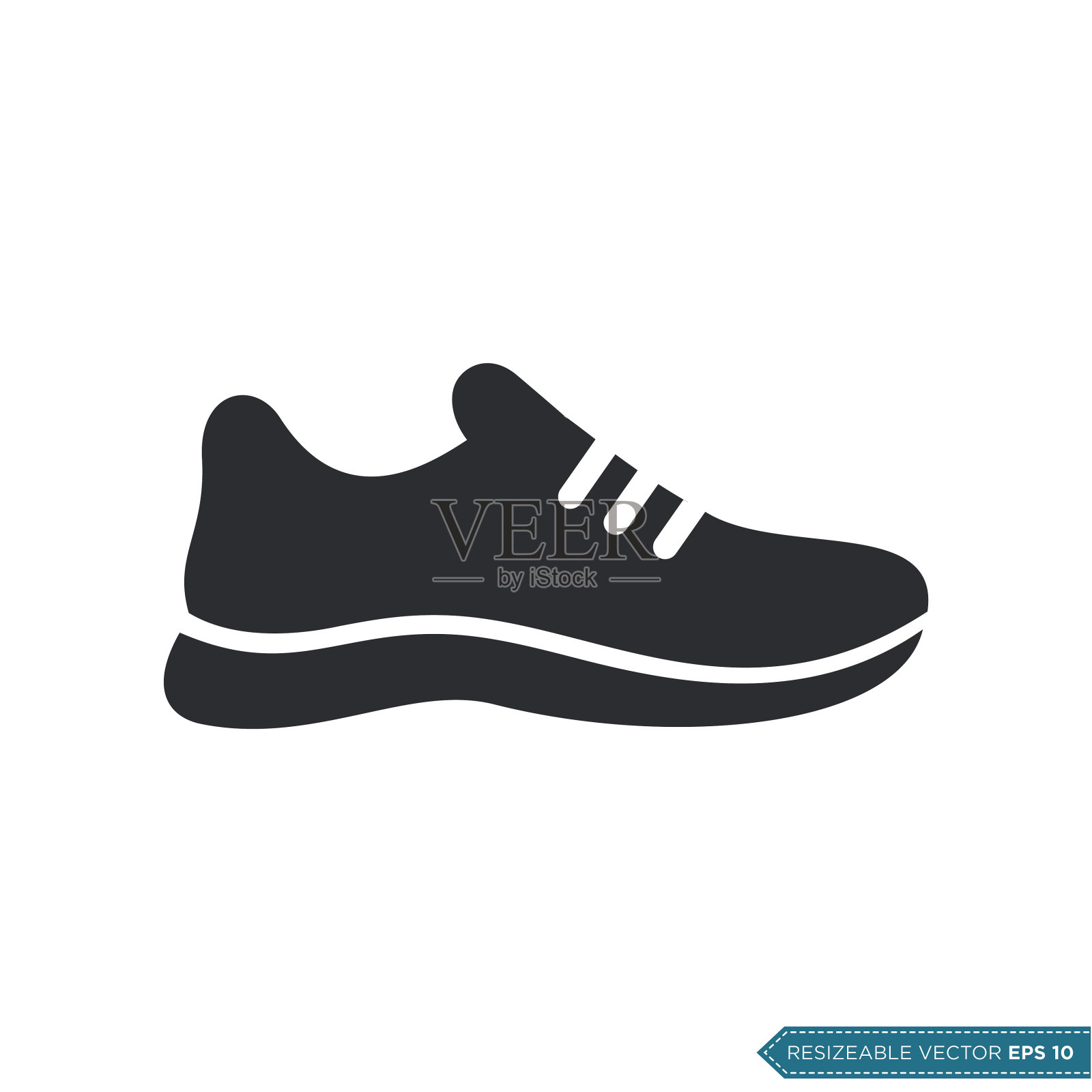 休闲运动鞋图标矢量模板平面设计插画图片素材