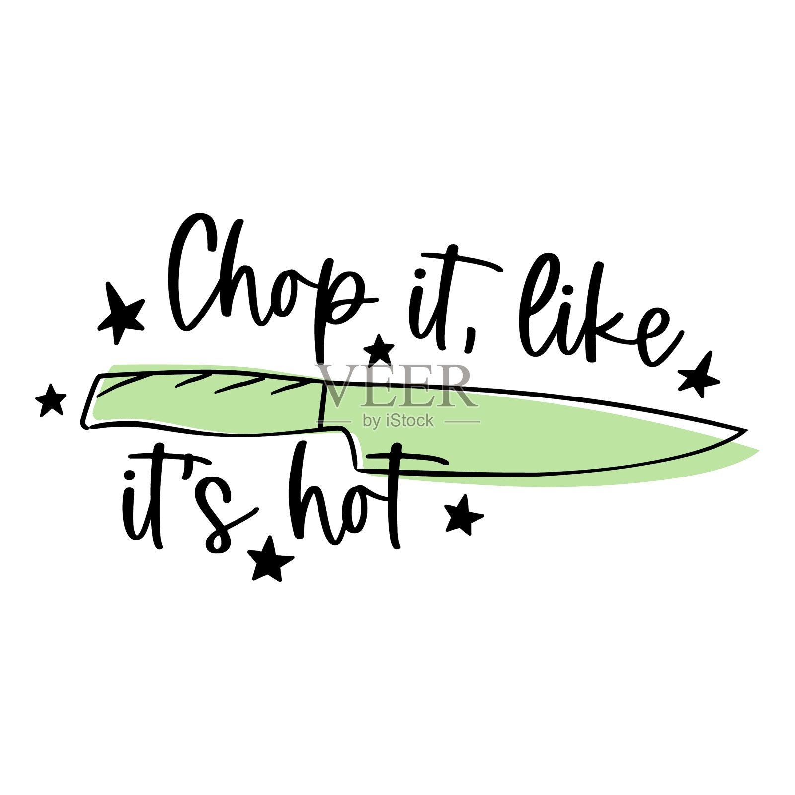 切得像热锅里的一样插画图片素材