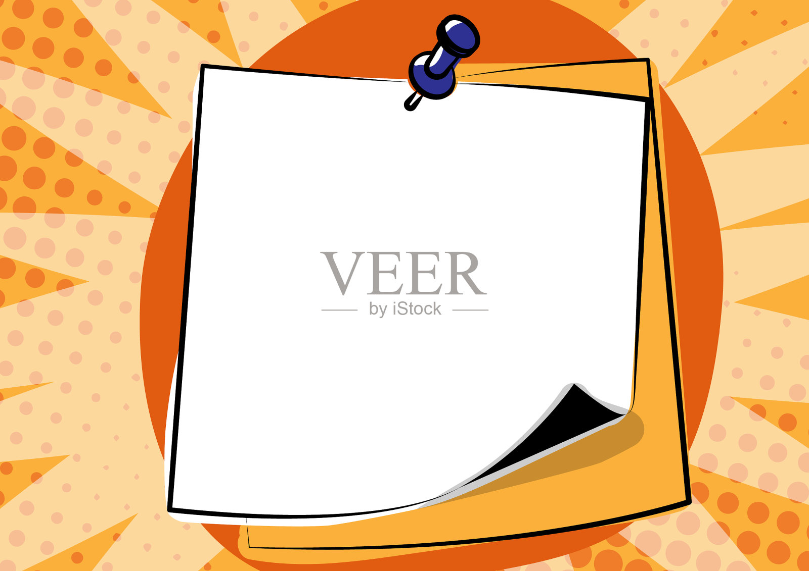 丰富多彩的信息展示想法便利贴插画图片素材