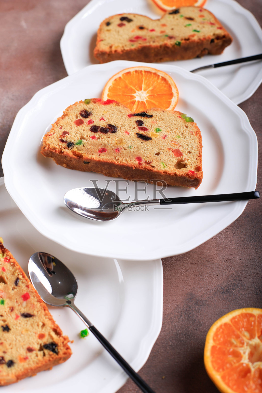 自制朗姆酒圣诞干果蛋糕布丁家庭聚会照片摄影图片