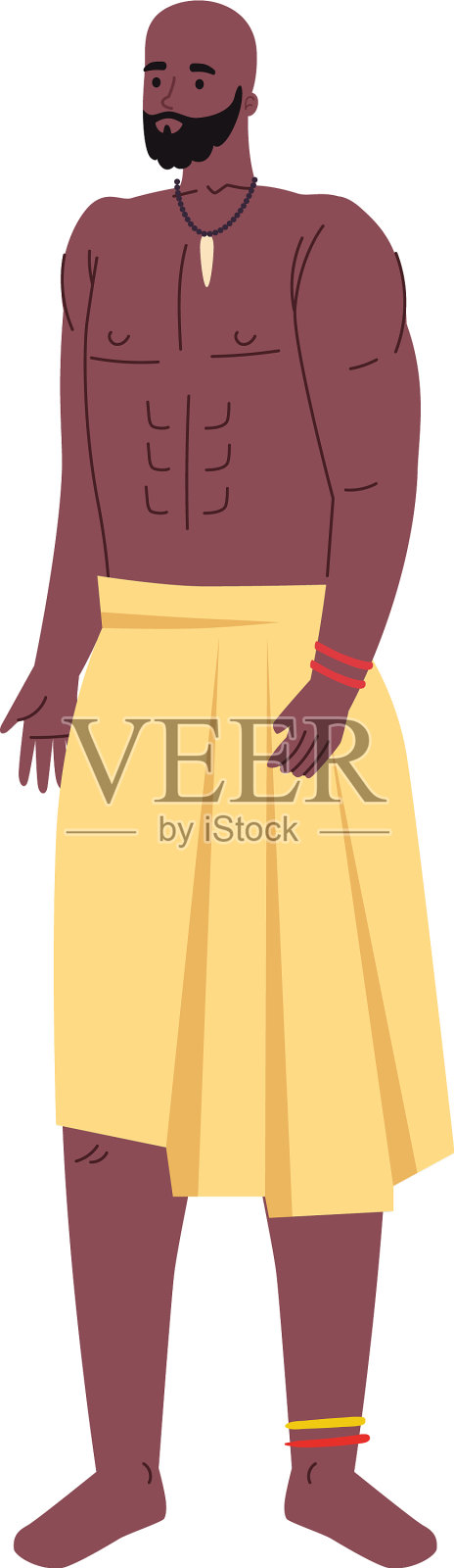 非洲男性aborigin设计元素图片