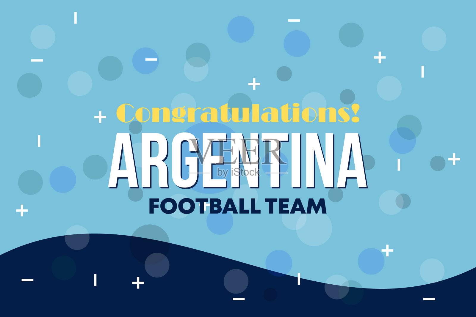 阿根廷足球队字体设计插画图片素材