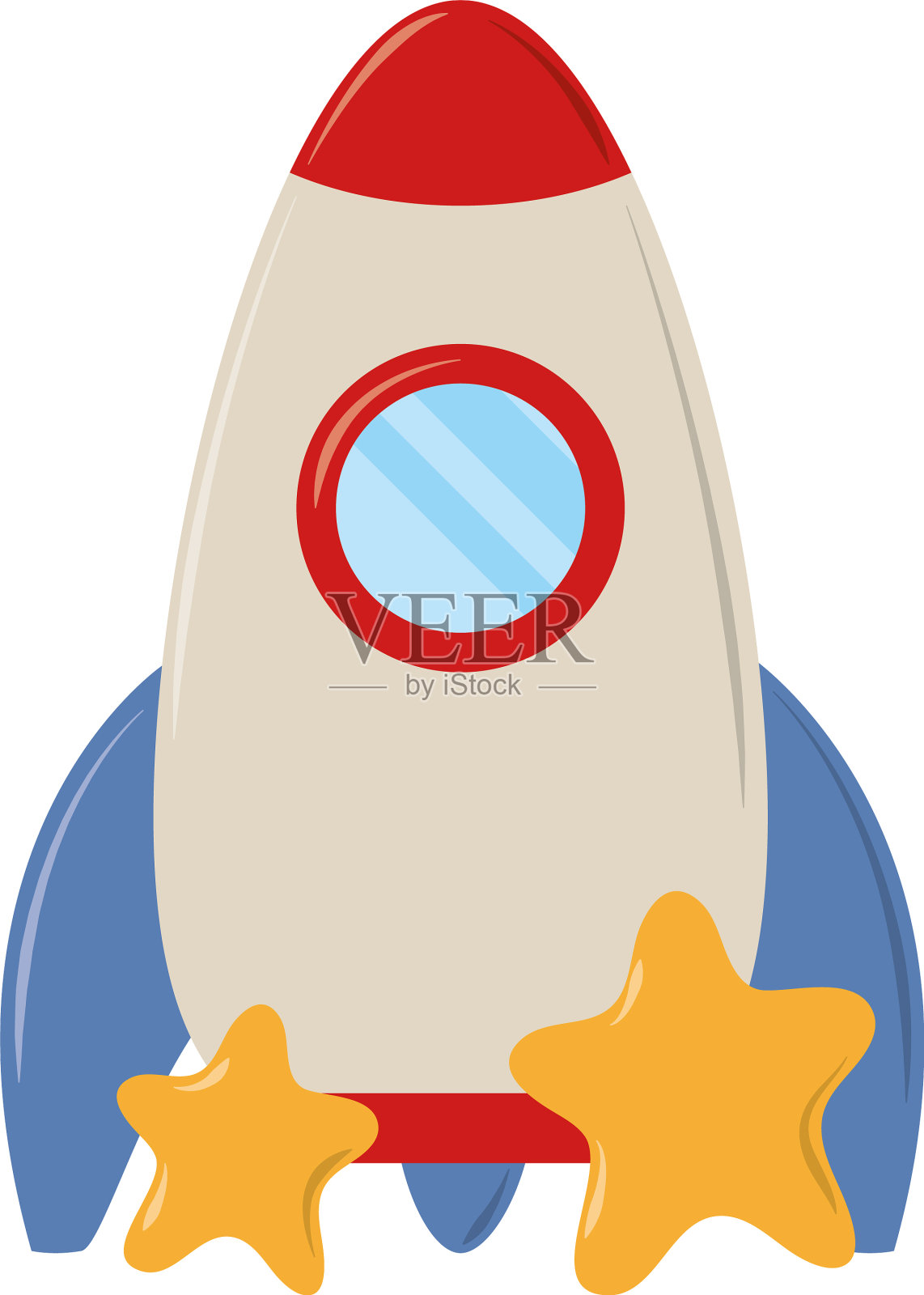 可爱的火箭玩具设计元素图片