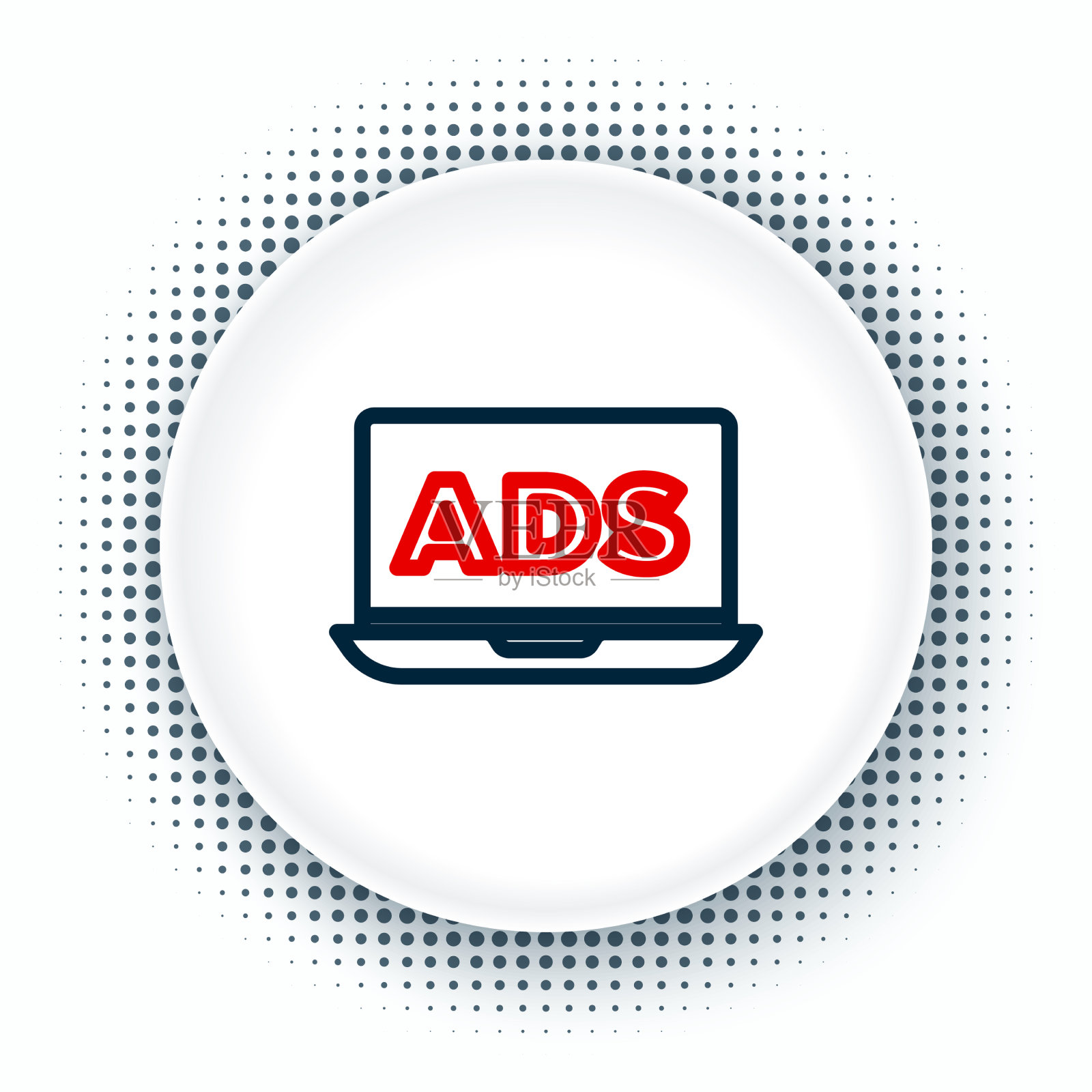 线广告图标孤立在白色背景插画图片素材