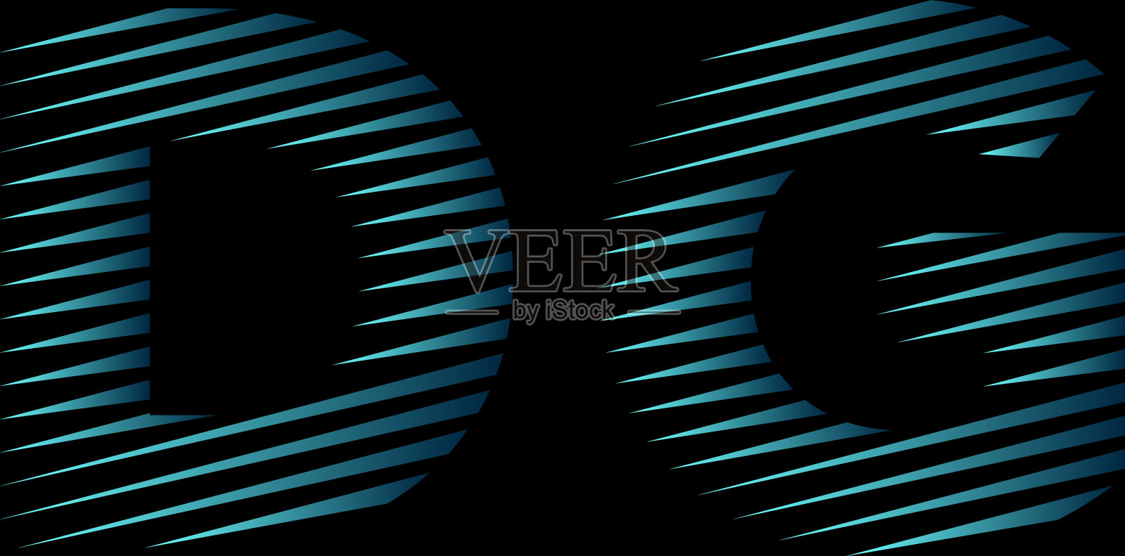 Dg字母线条风格蓝色灯插画图片素材