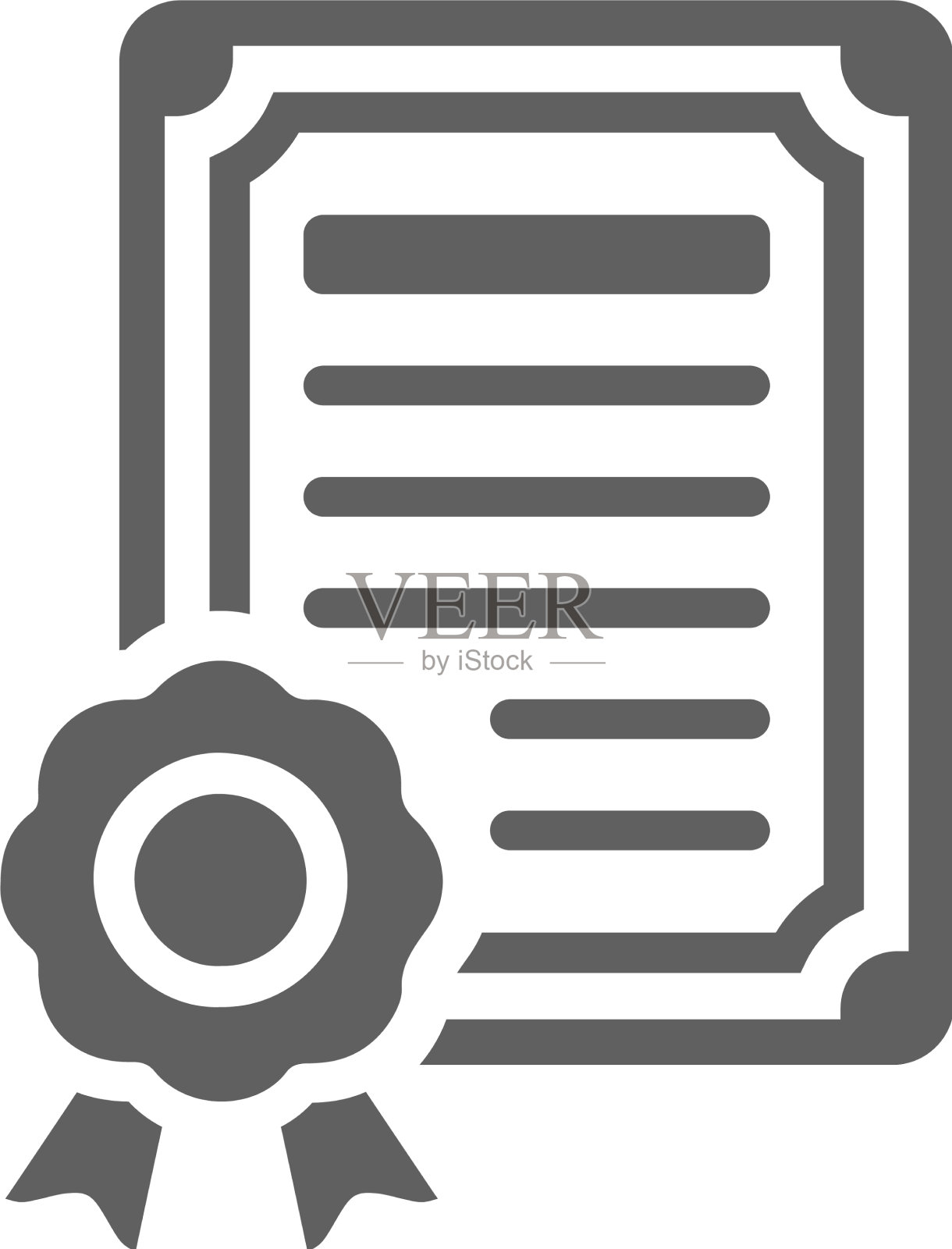 学历证书教育图标灰色图形设计元素图片