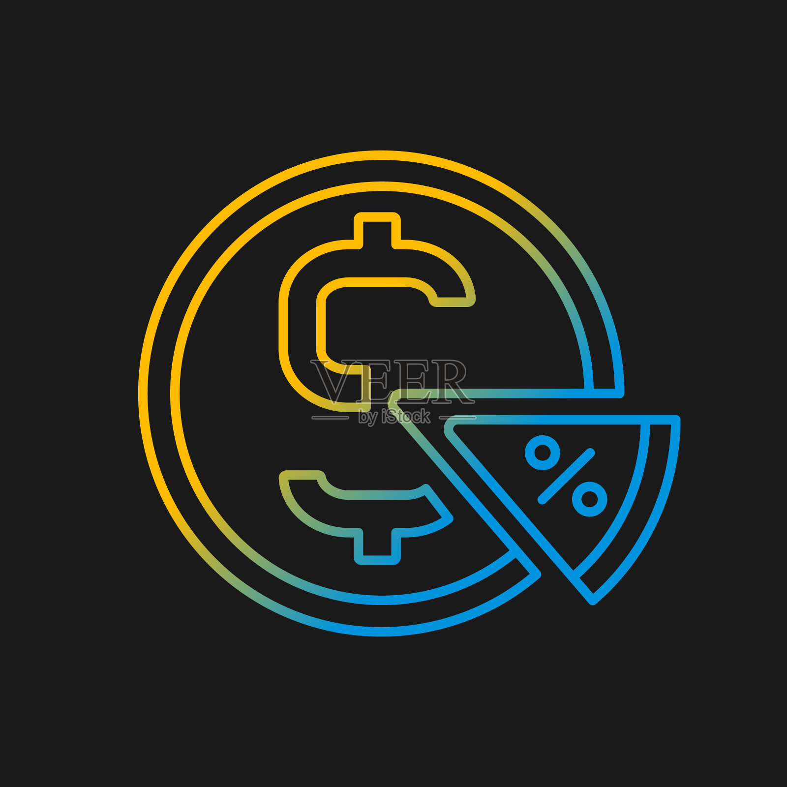 税收梯度矢量图标为黑色主题插画图片素材