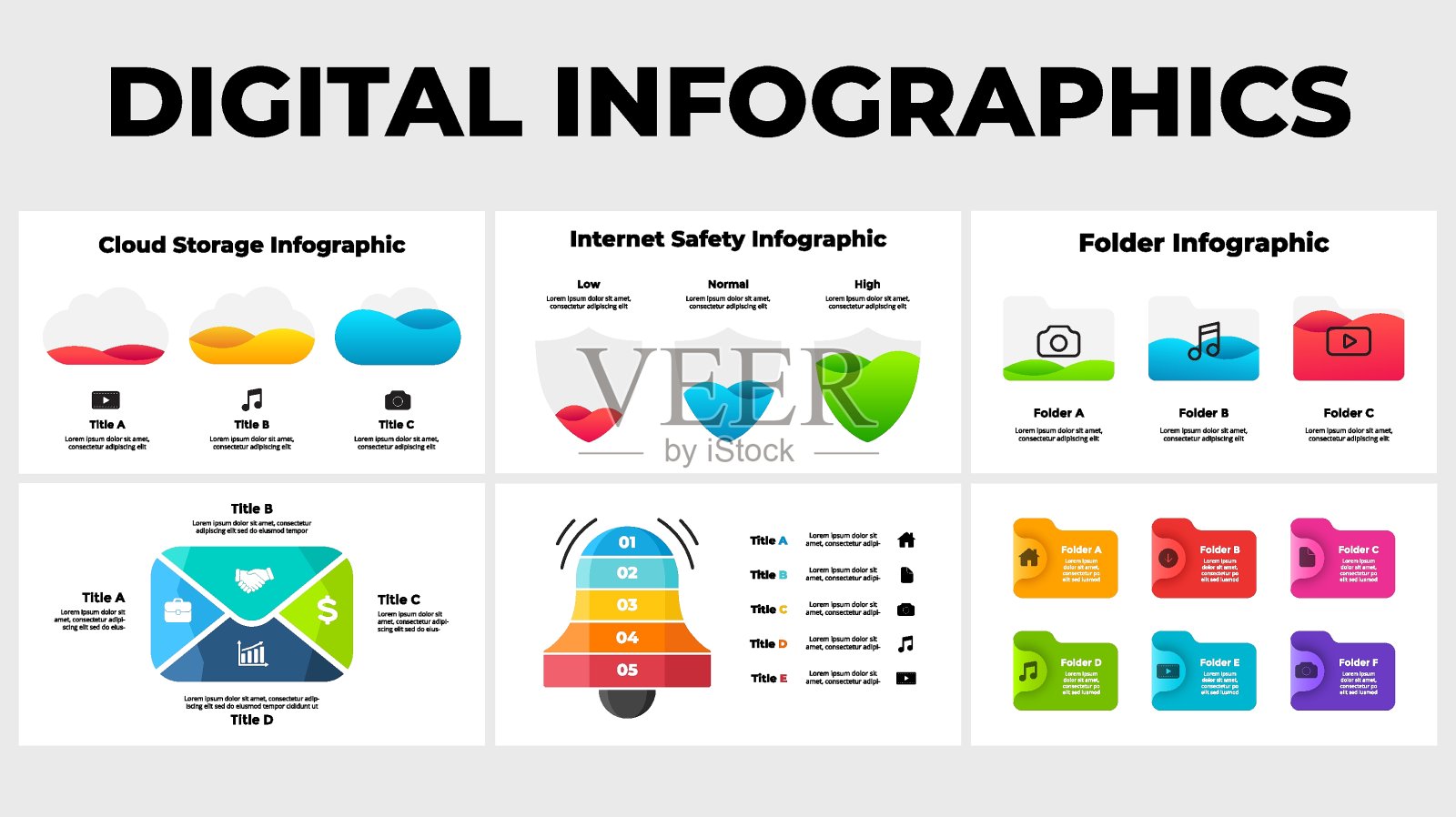 商业和营销图标集插画图片素材