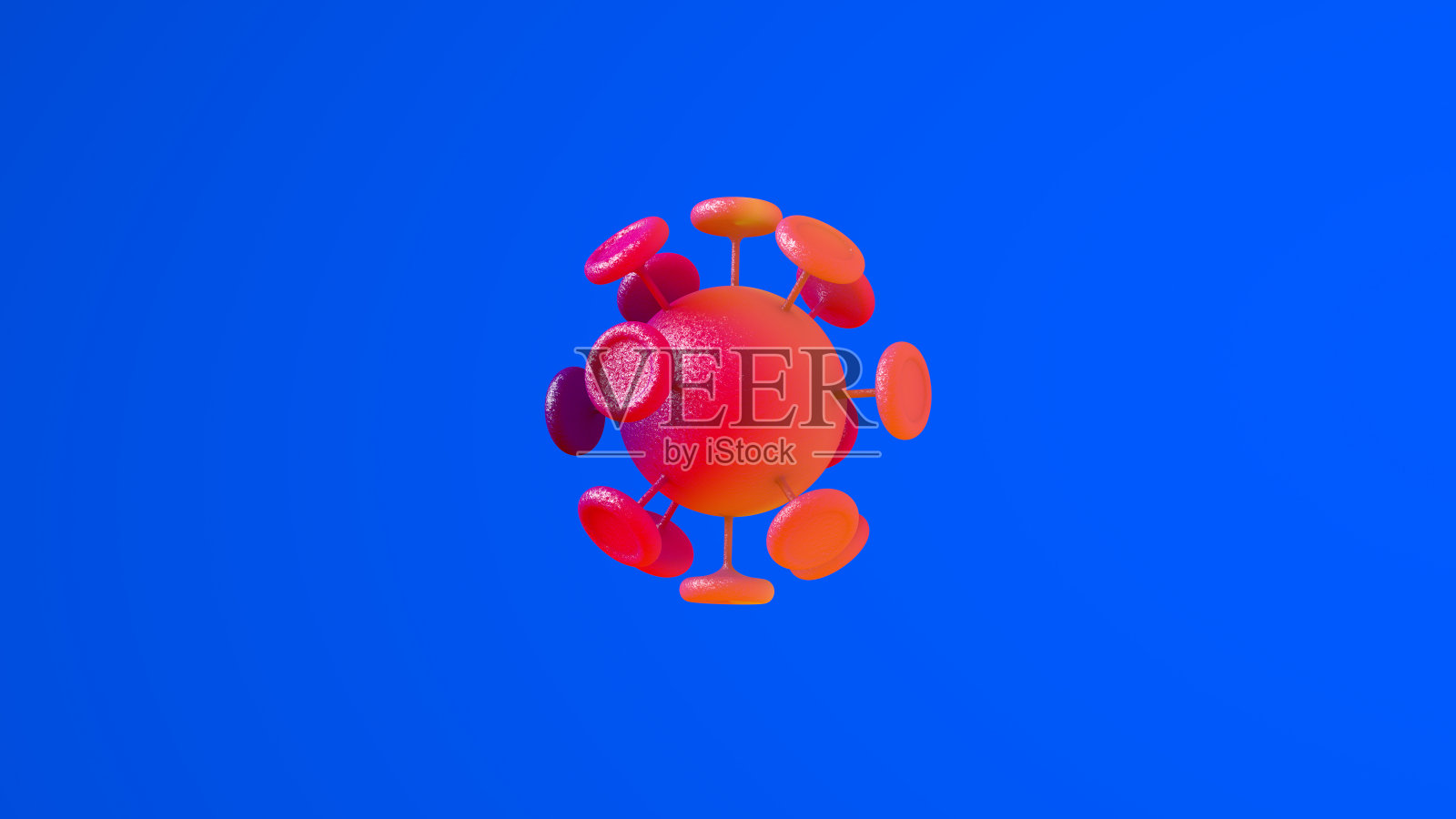 COVID-19病毒的特写镜头照片摄影图片