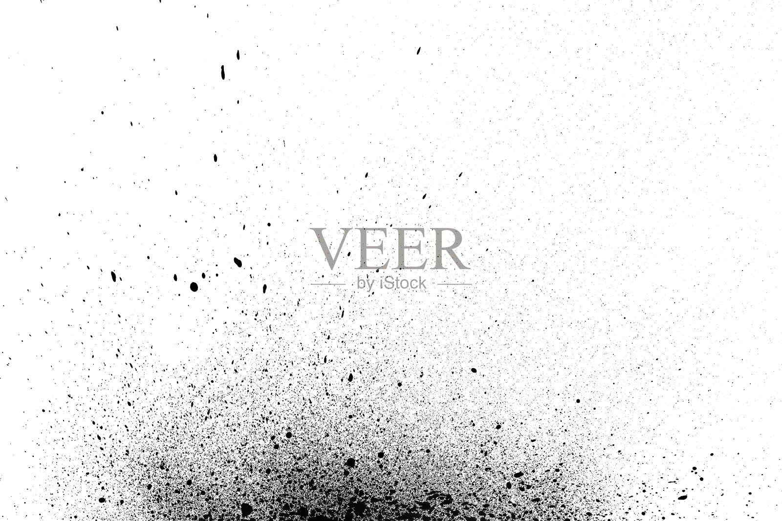 墨水飞溅模式，黑色水彩飞溅背景。照片摄影图片