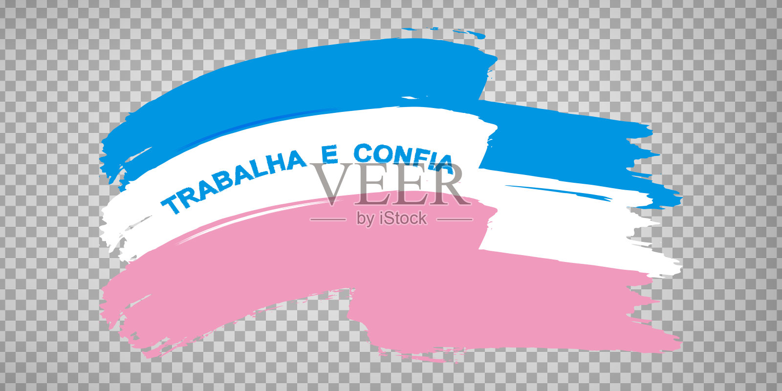 画出圣埃斯皮里托的旗帜。旗帜Espirito Santo的巴西挥舞在透明的背景为您的网站设计，应用程序，UI。巴西。股票向量。EPS10。插画图片素材