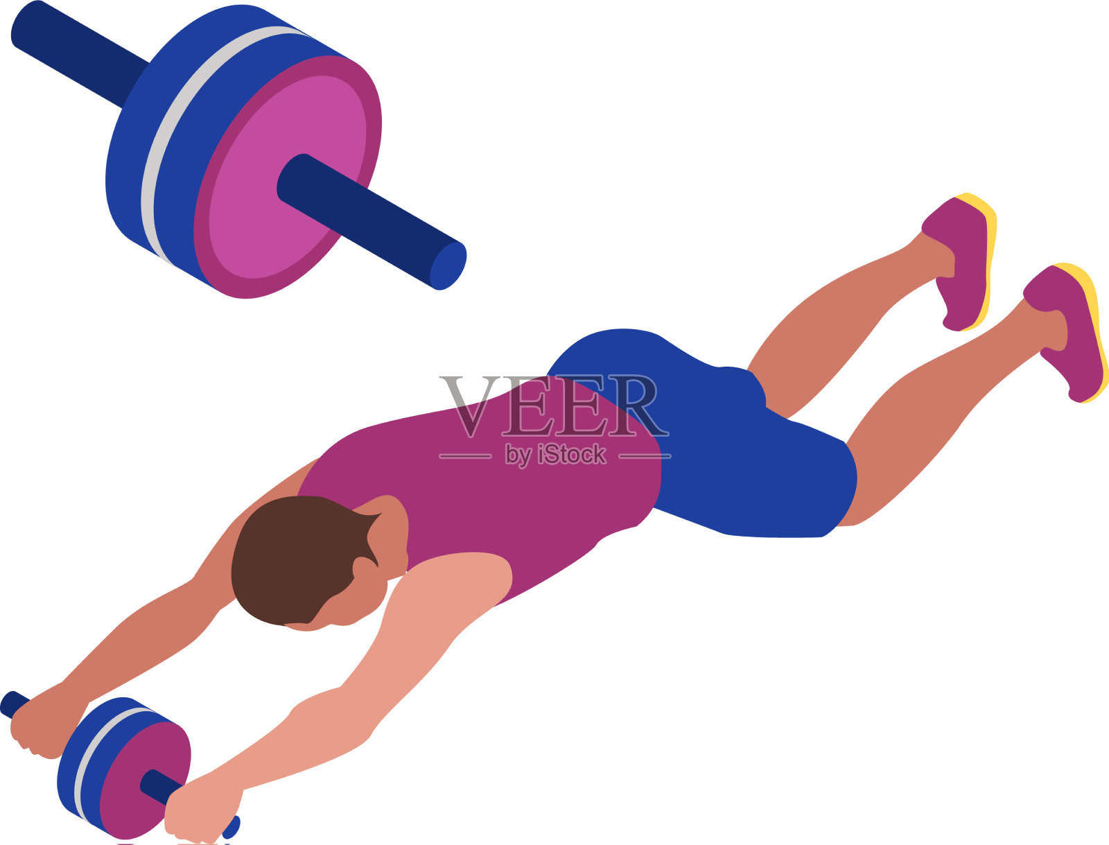 健身等距图标设计元素图片