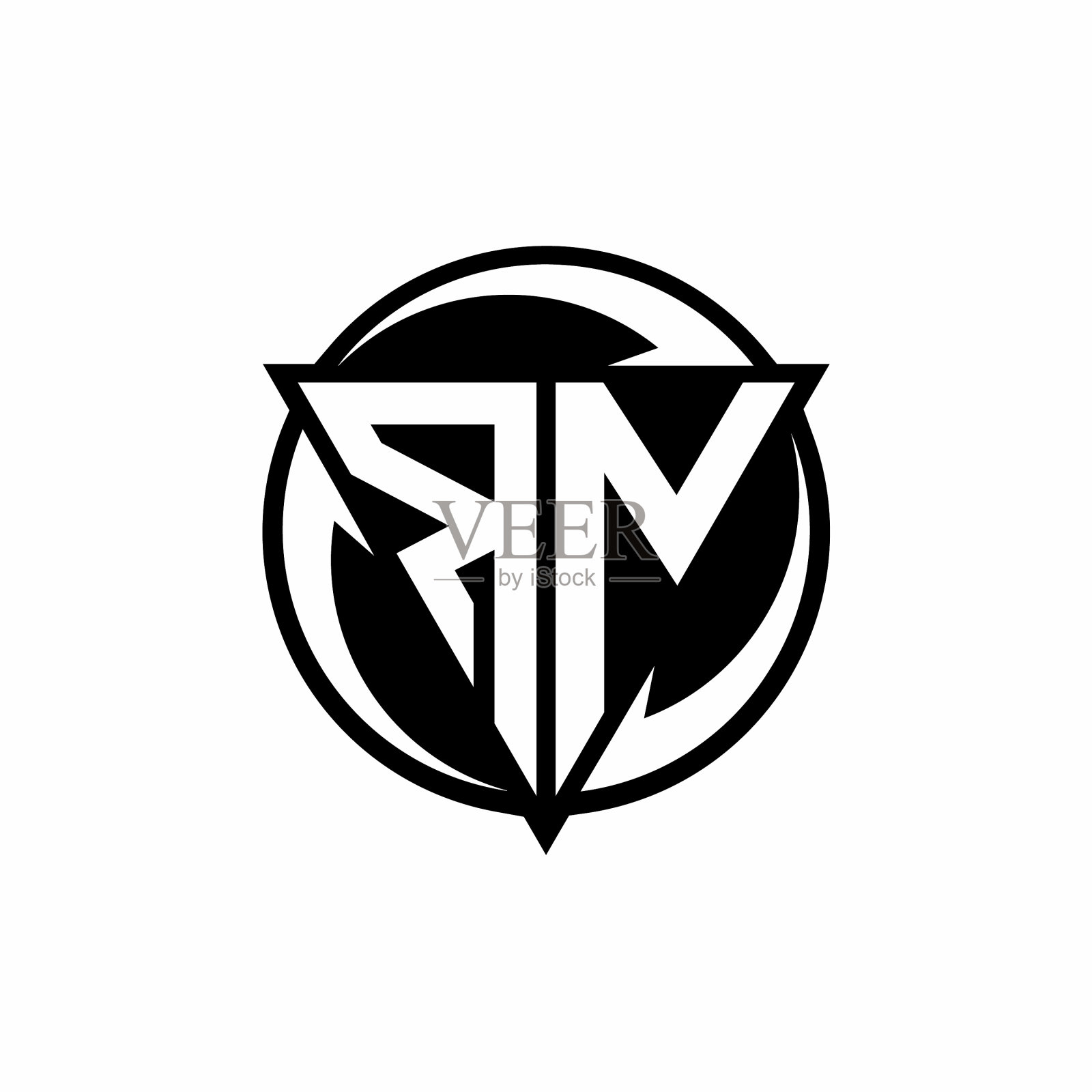 Rn徽标字母组合设计模板插画图片素材