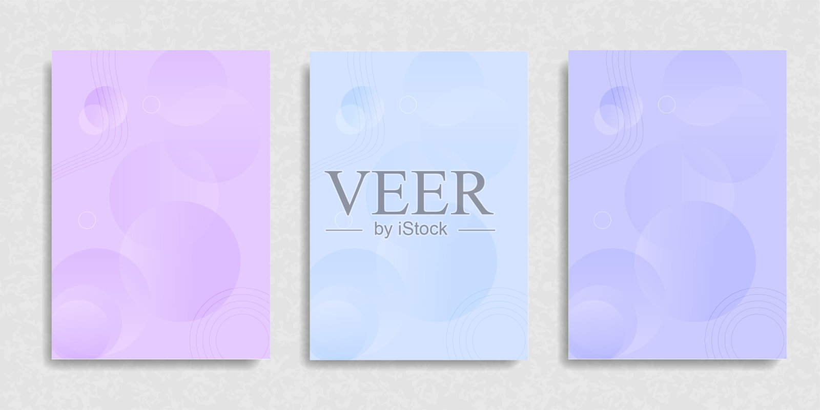 紫色和蓝色渐变软抽象背景。光流动的线条和气泡。矢量图插画图片素材