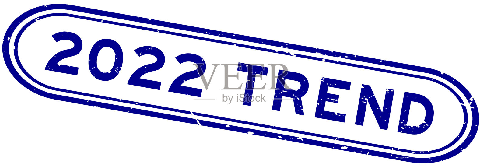 垃圾蓝2022年流行词橡胶印章上设计元素图片