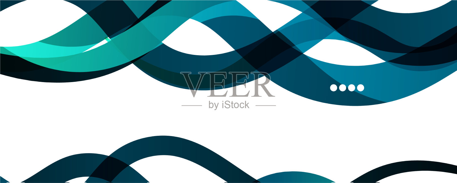 抽象背景-透明重叠波浪插画图片素材