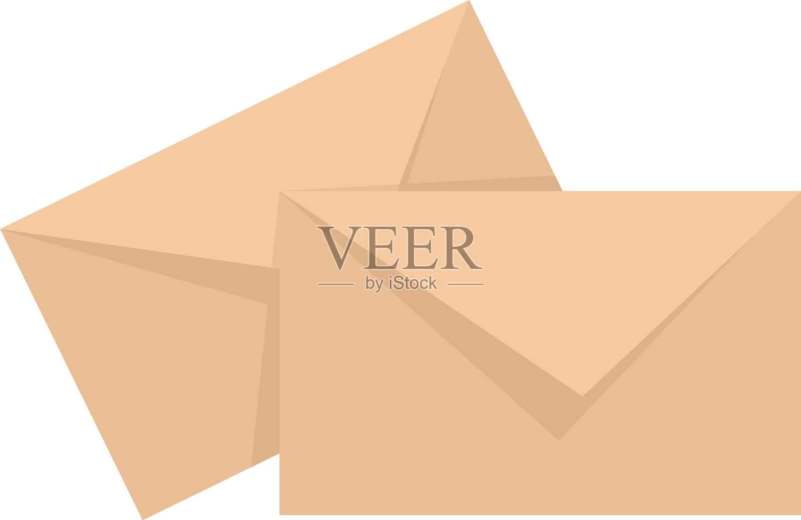 纸邮件图标扁平孤立插画图片素材