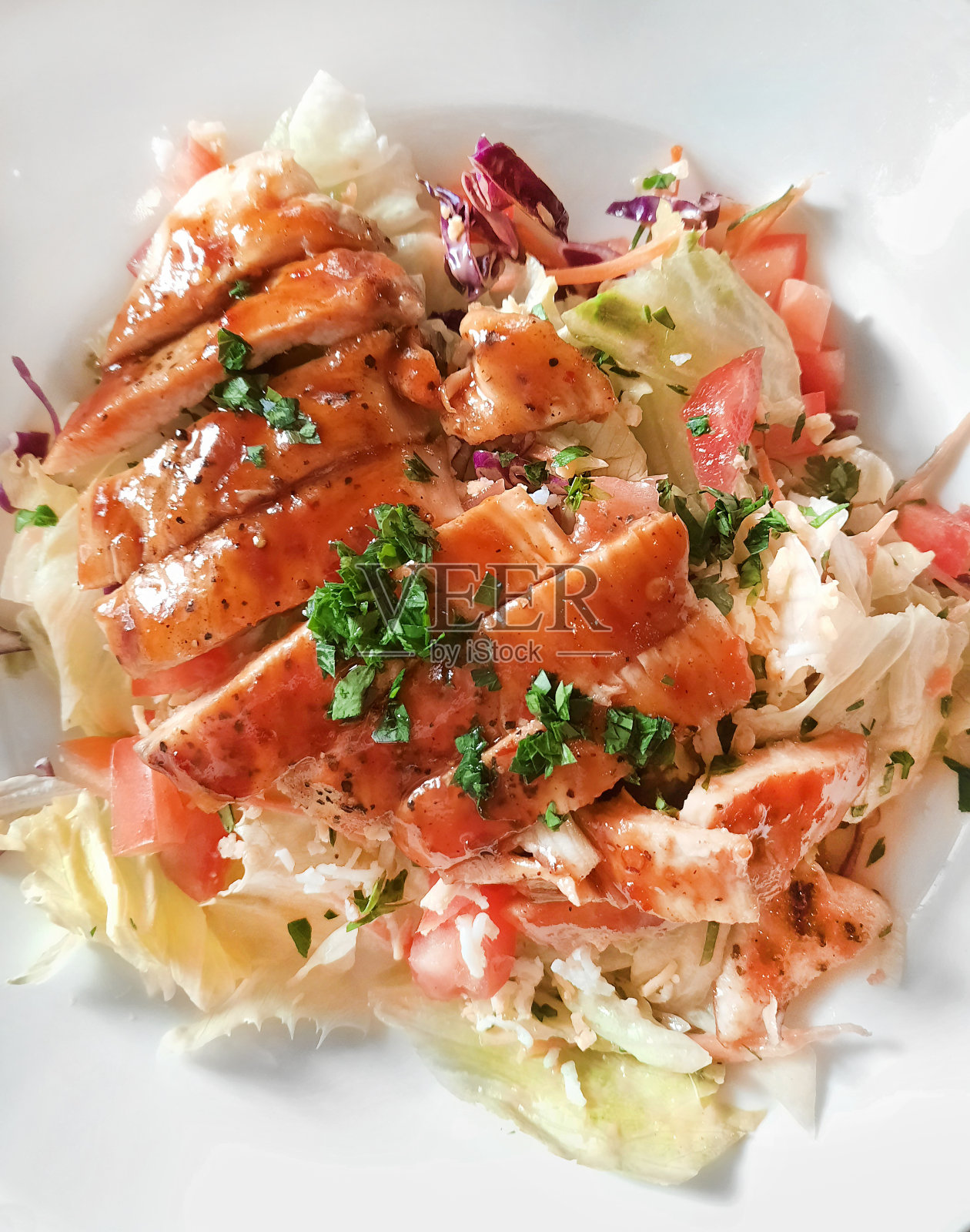 鸡肉配蔬菜照片摄影图片