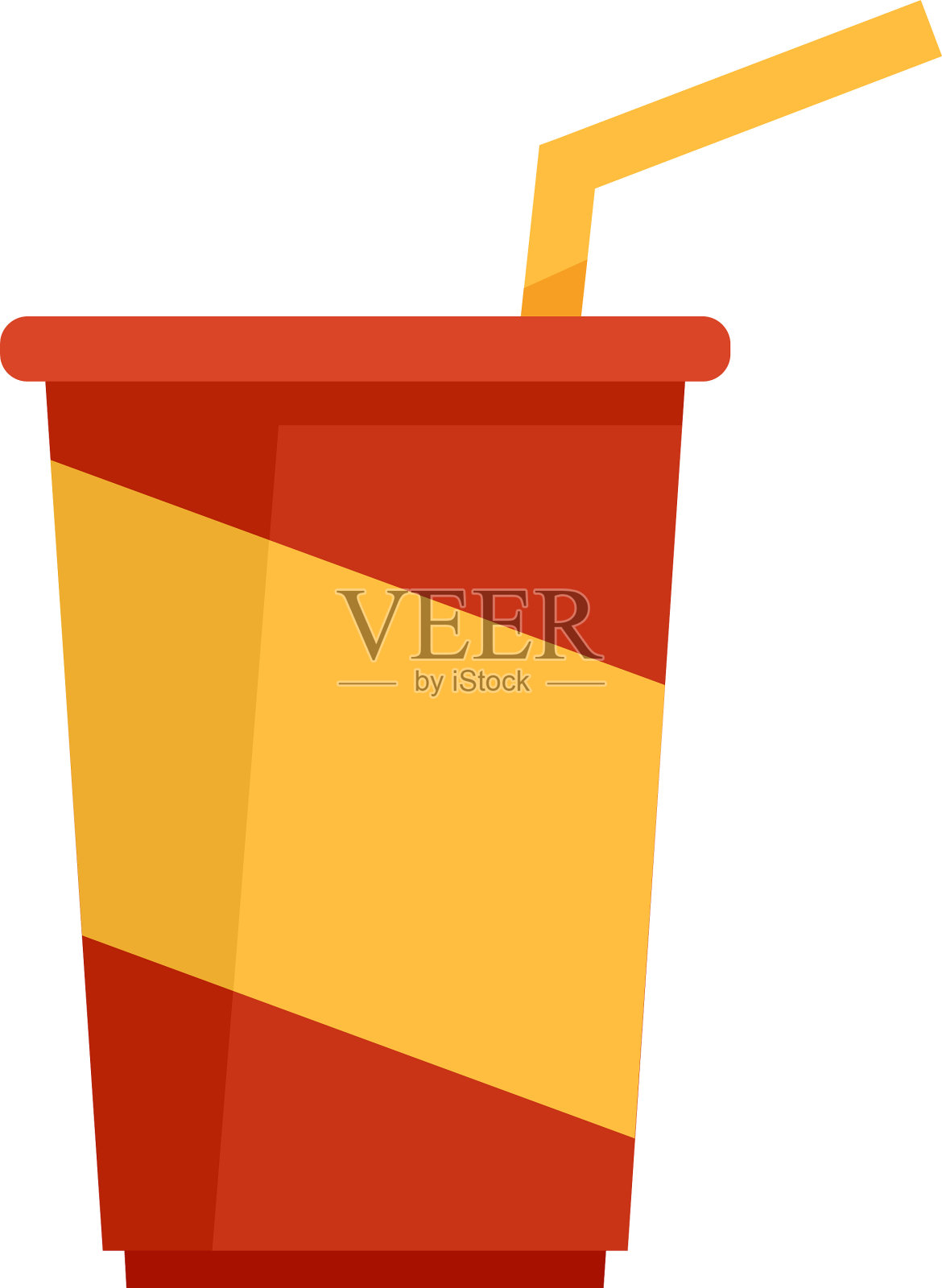 苏打杯图标平孤立插画图片素材