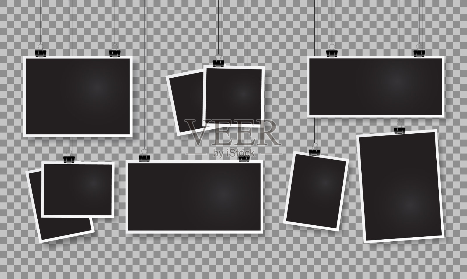 照片框架剪辑现实的空白图片插画图片素材