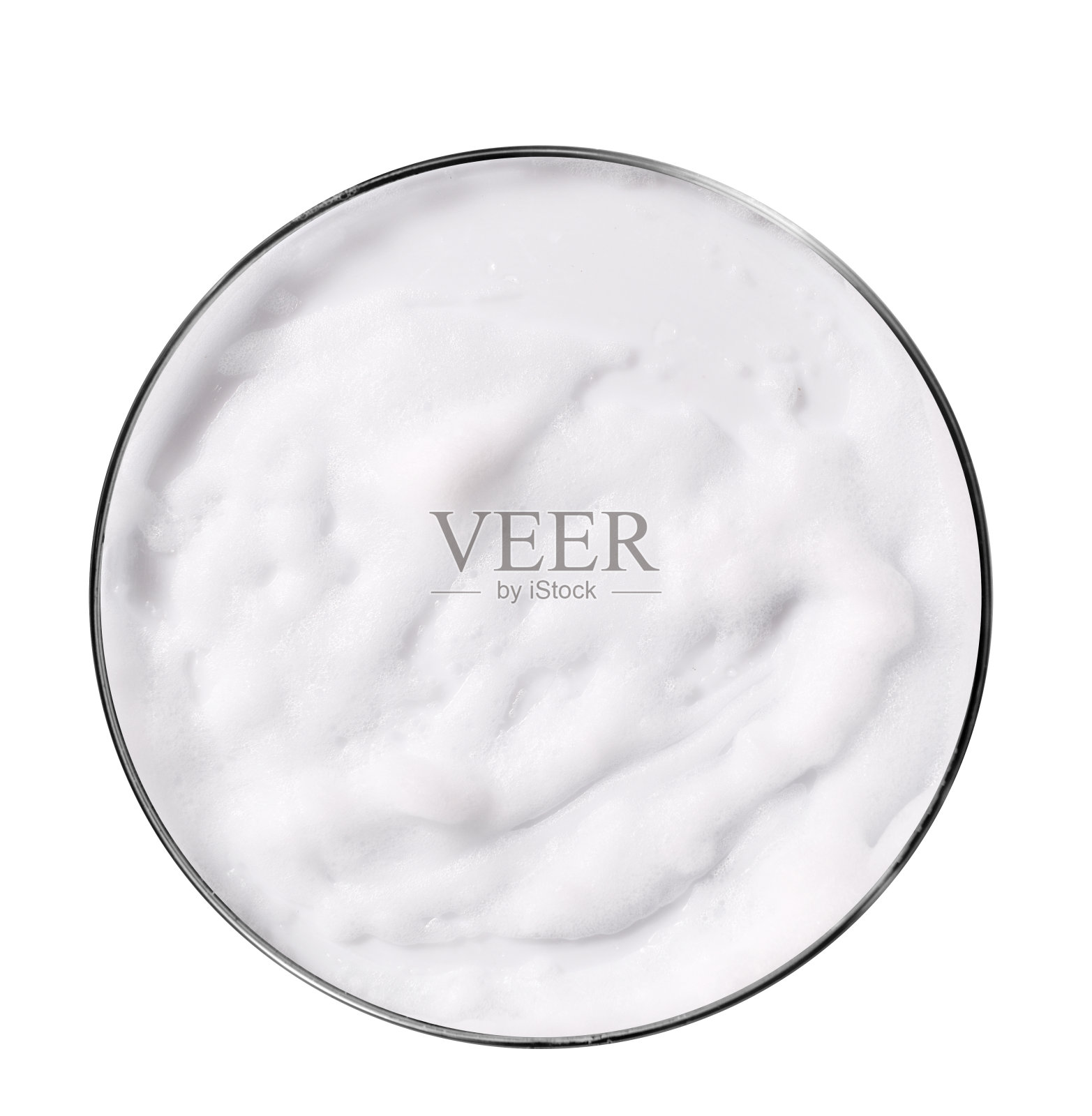 白色面部皮肤护理泡沫乳泡沫肥皂海绵隔离在白色的背景照片摄影图片