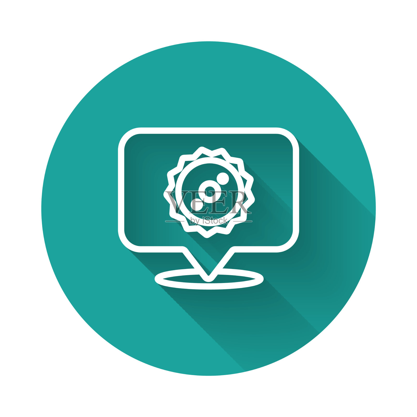 白线圆锯片图标隔离用插画图片素材