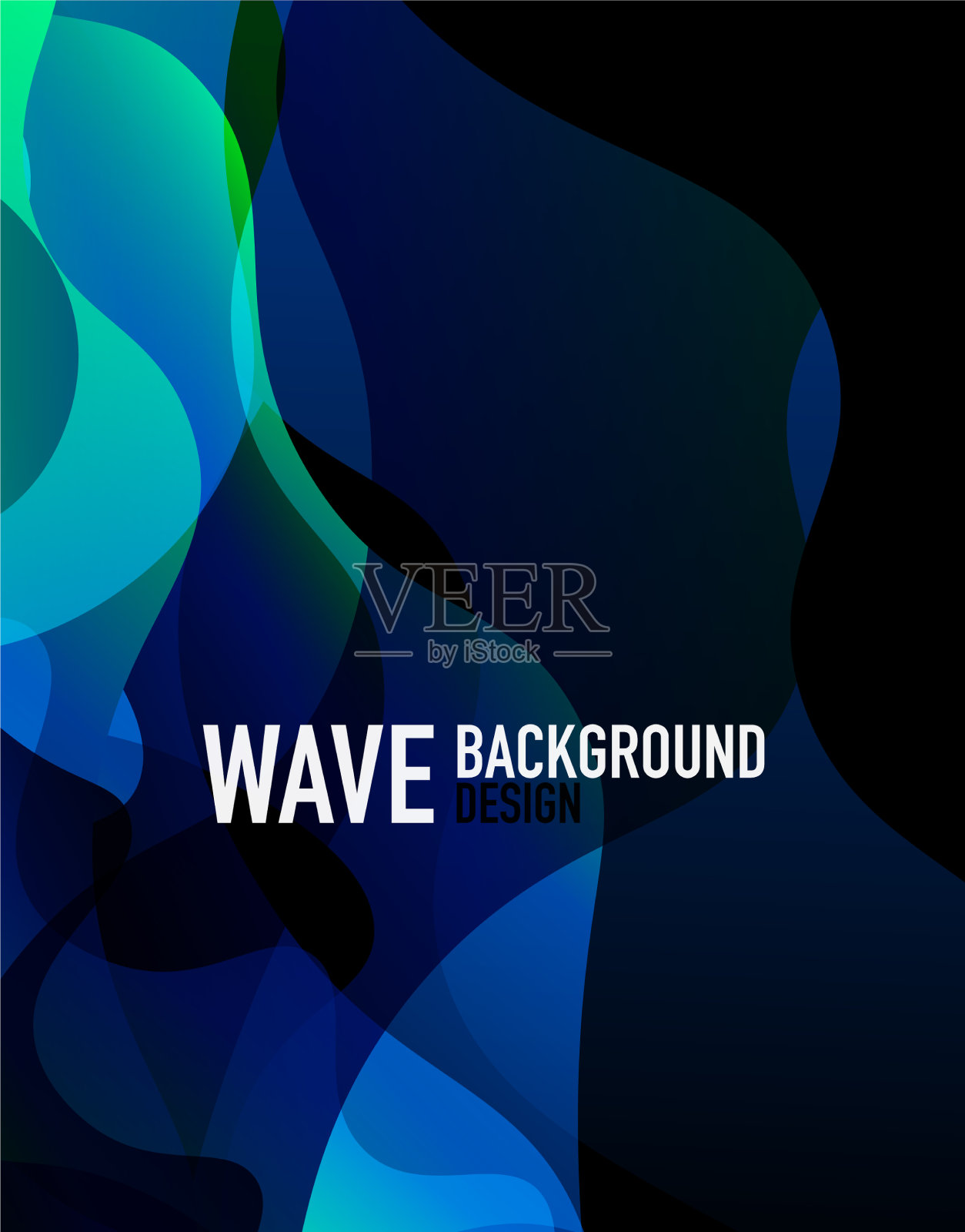 垂直流体梯度波抽象背景插画图片素材