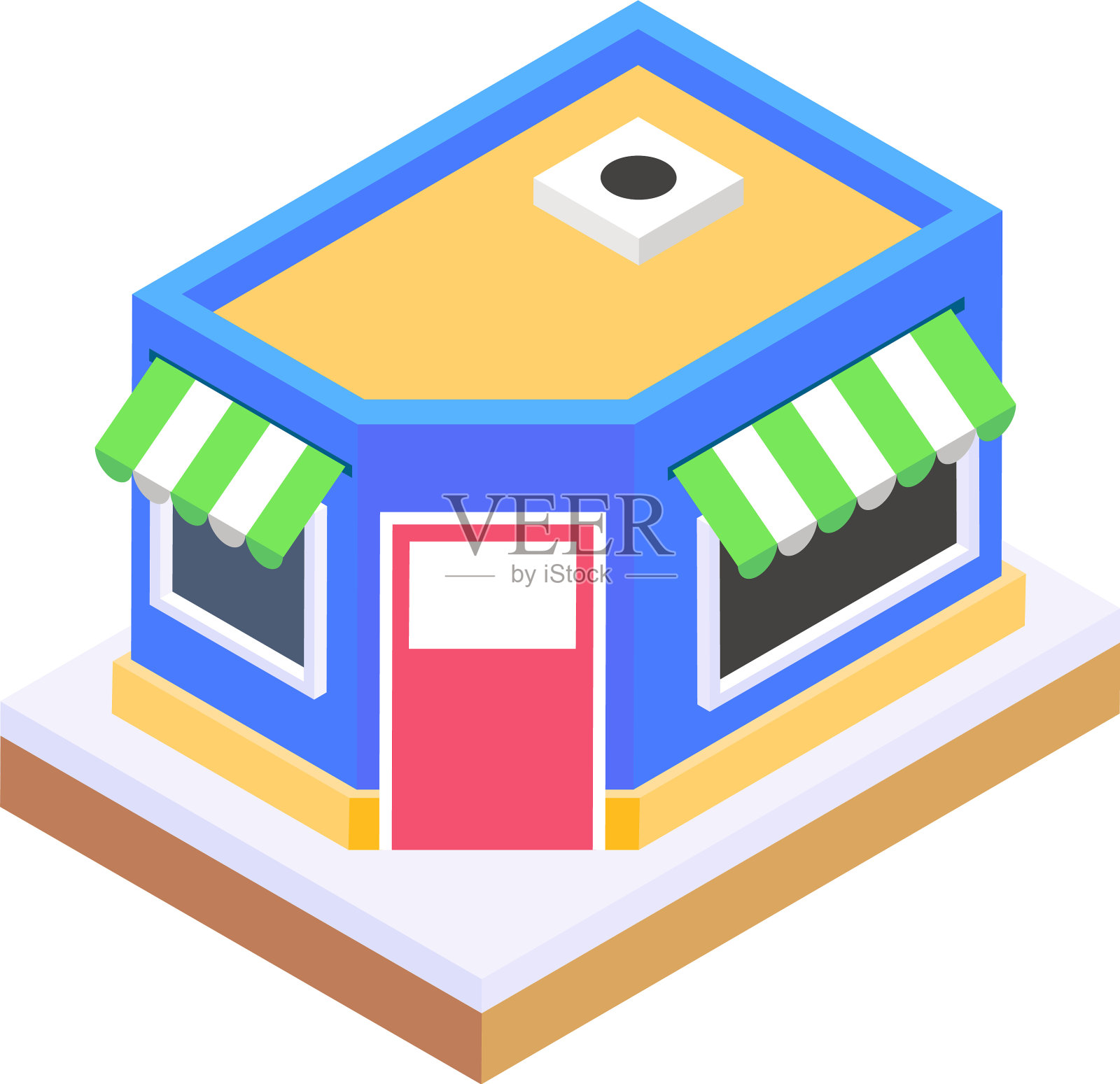 市场体系结构插画图片素材