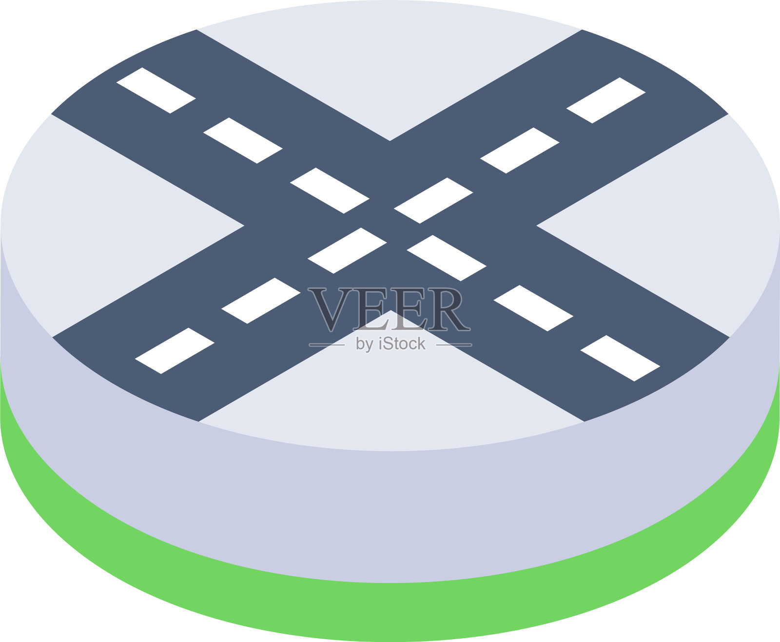 十字路口的道路插画图片素材