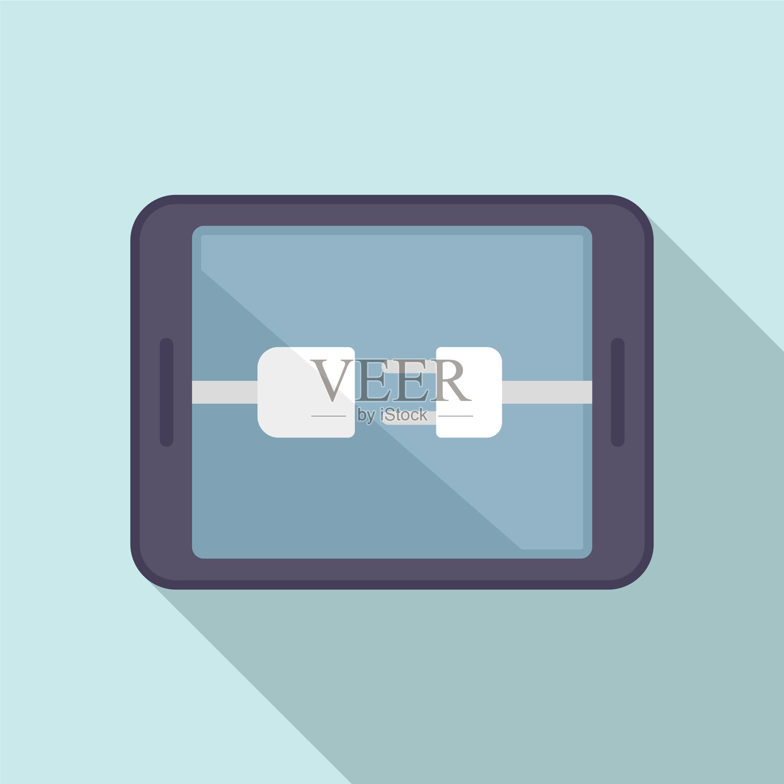 平板电脑充电图标平板电池充电插画图片素材