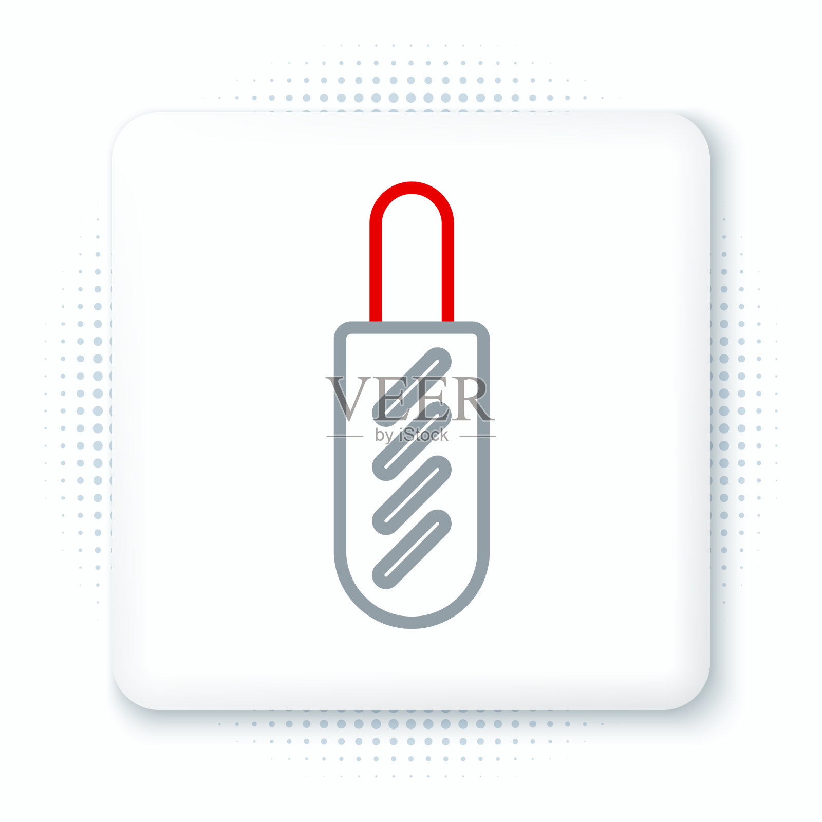 线热狗三明治图标孤立在白色插画图片素材