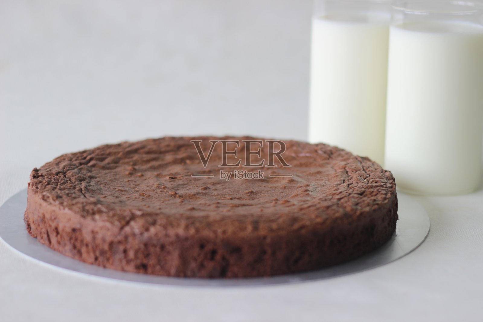 自制的软糖巧克力布朗尼。照片摄影图片