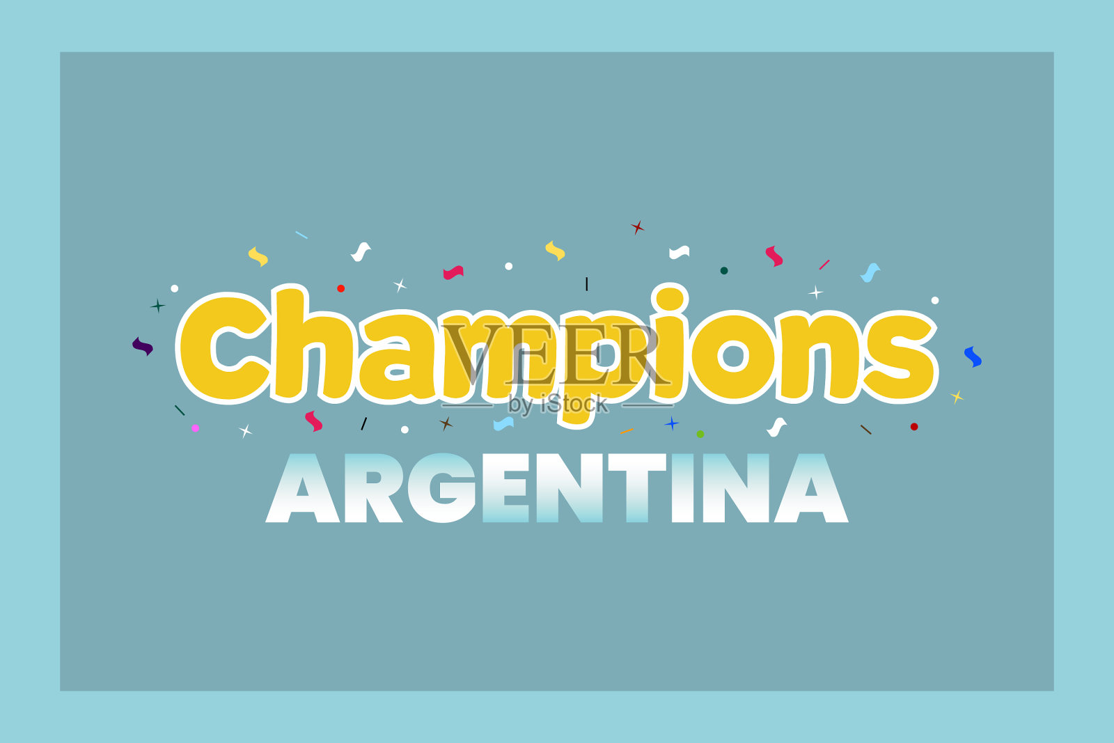 冠军阿根廷庆祝足球锦标赛插画图片素材