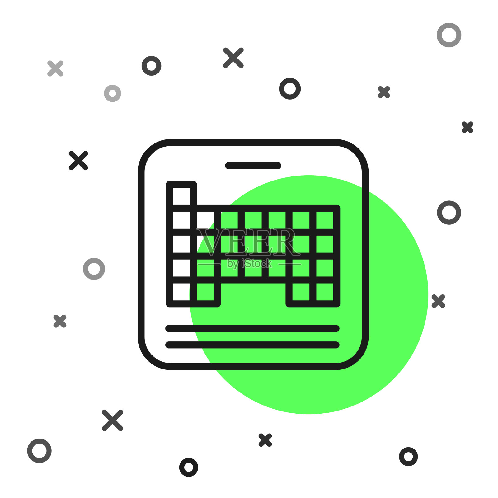 黑线元素周期表图标图标素材