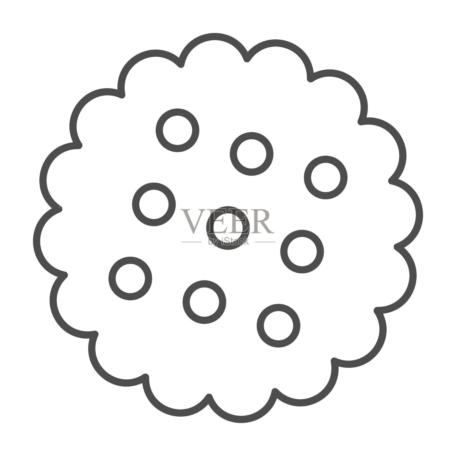 饼干细线图标英语早餐概念插画图片素材