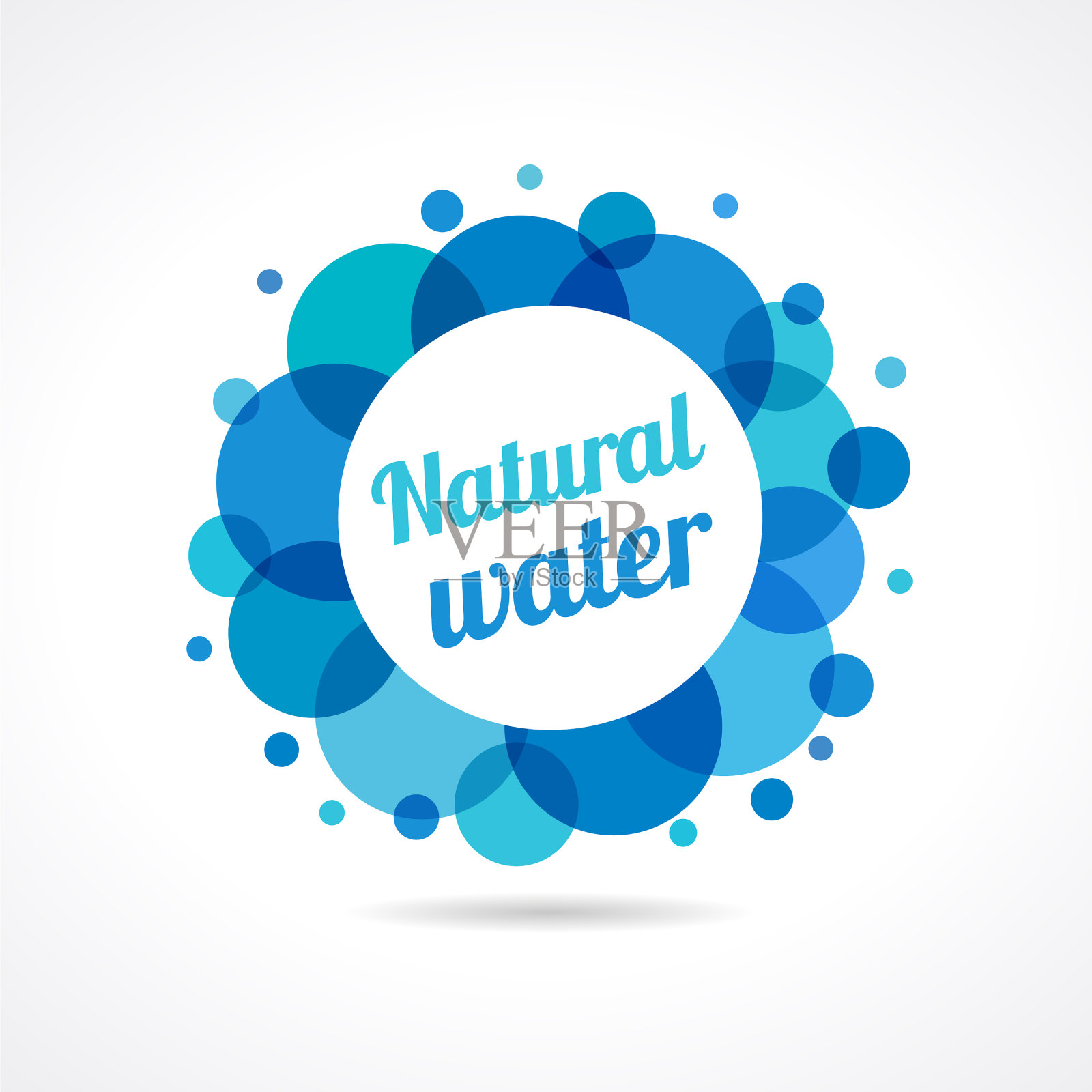 天然水标志概念插画图片素材