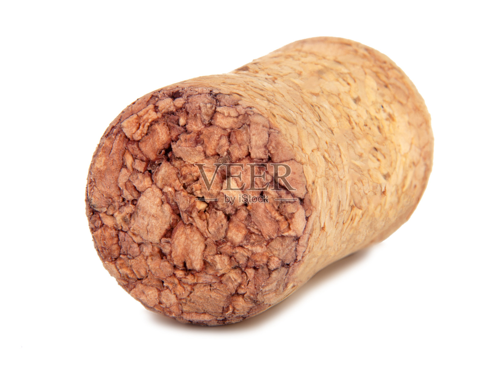 酒塞微距隔离在白色上照片摄影图片