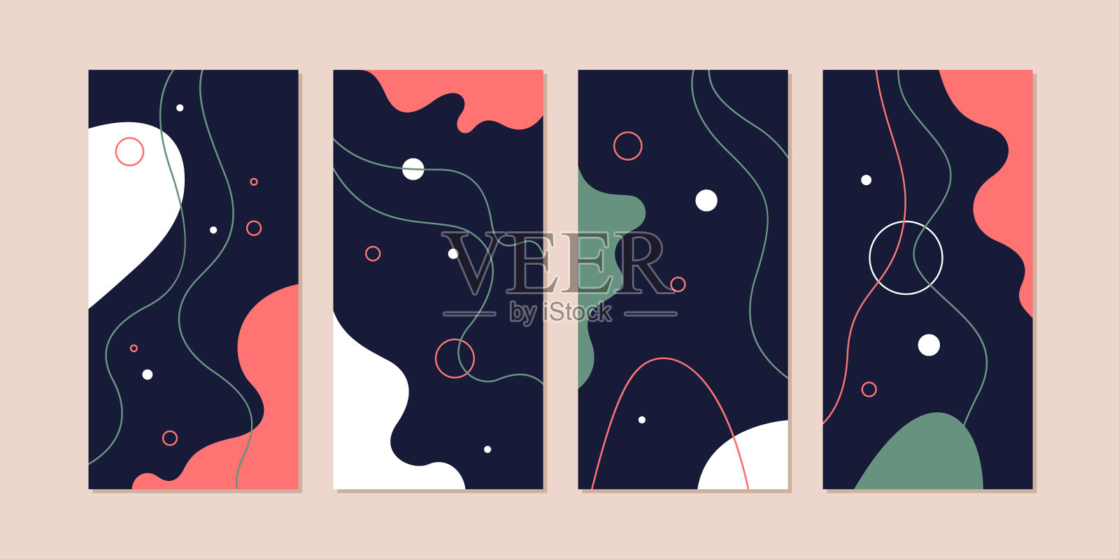 潮流抽象背景构图插画图片素材