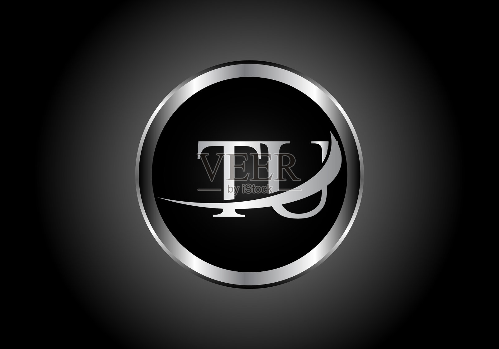 银色字母涂金属组合字母标志插画图片素材