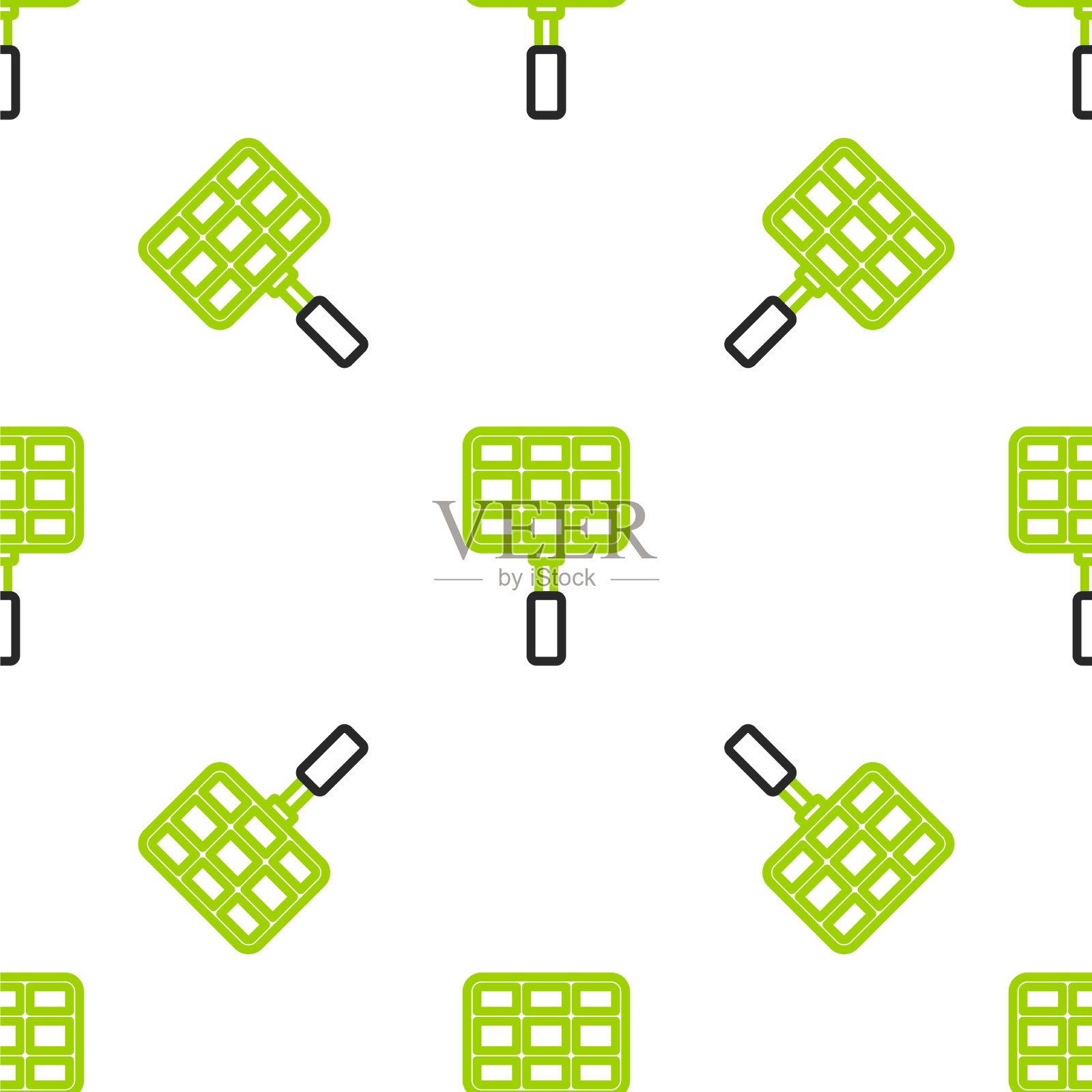 线条烧烤钢网格图标隔离无缝插画图片素材