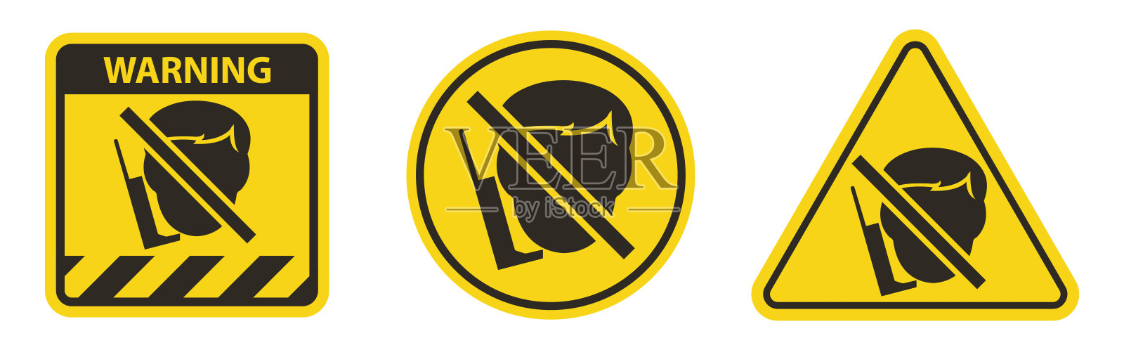 走路时不要使用手机符号插画图片素材