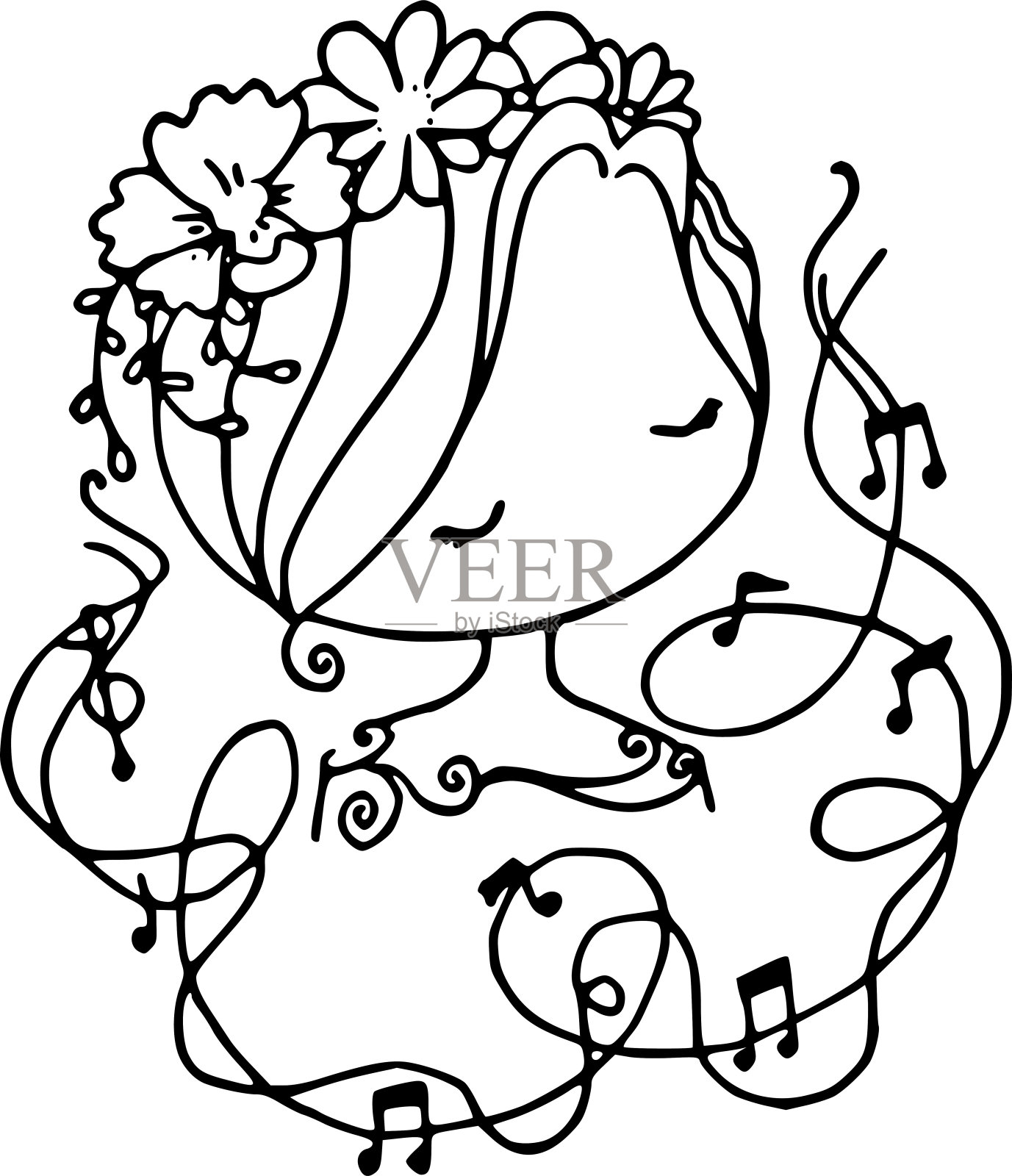 向量卡通男孩女孩花动物鸟狗猫熊设计元素图片