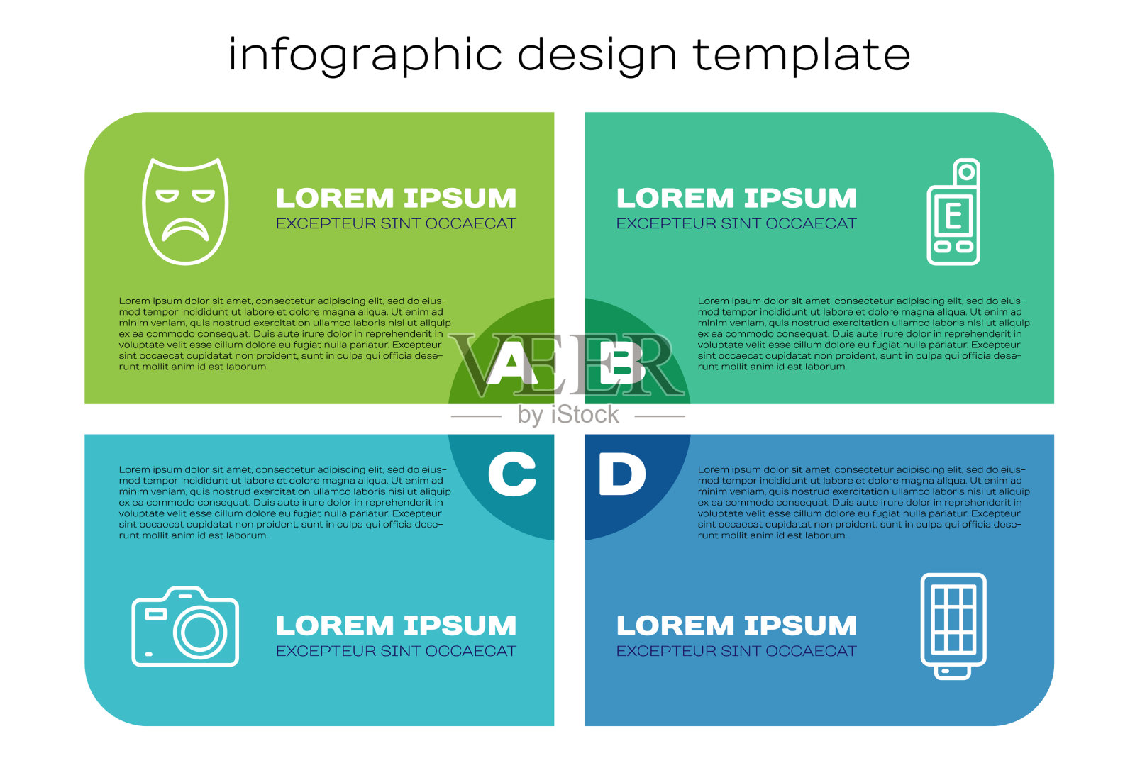 设置线照片相机戏剧戏剧面具插画图片素材