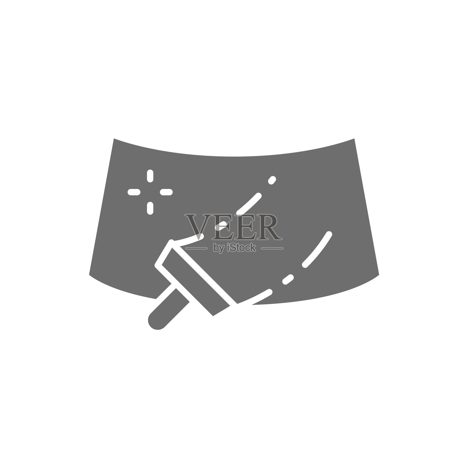 洗车的挡风玻璃上有一个灰色的汽车图标图标素材