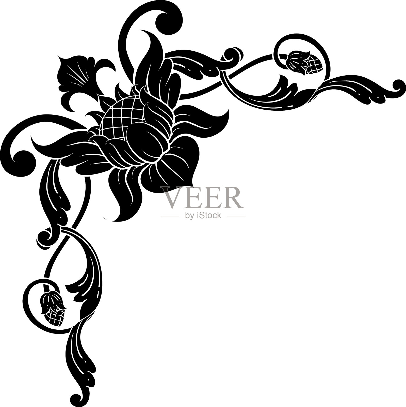 装饰手绘经典复古装饰插画图片素材