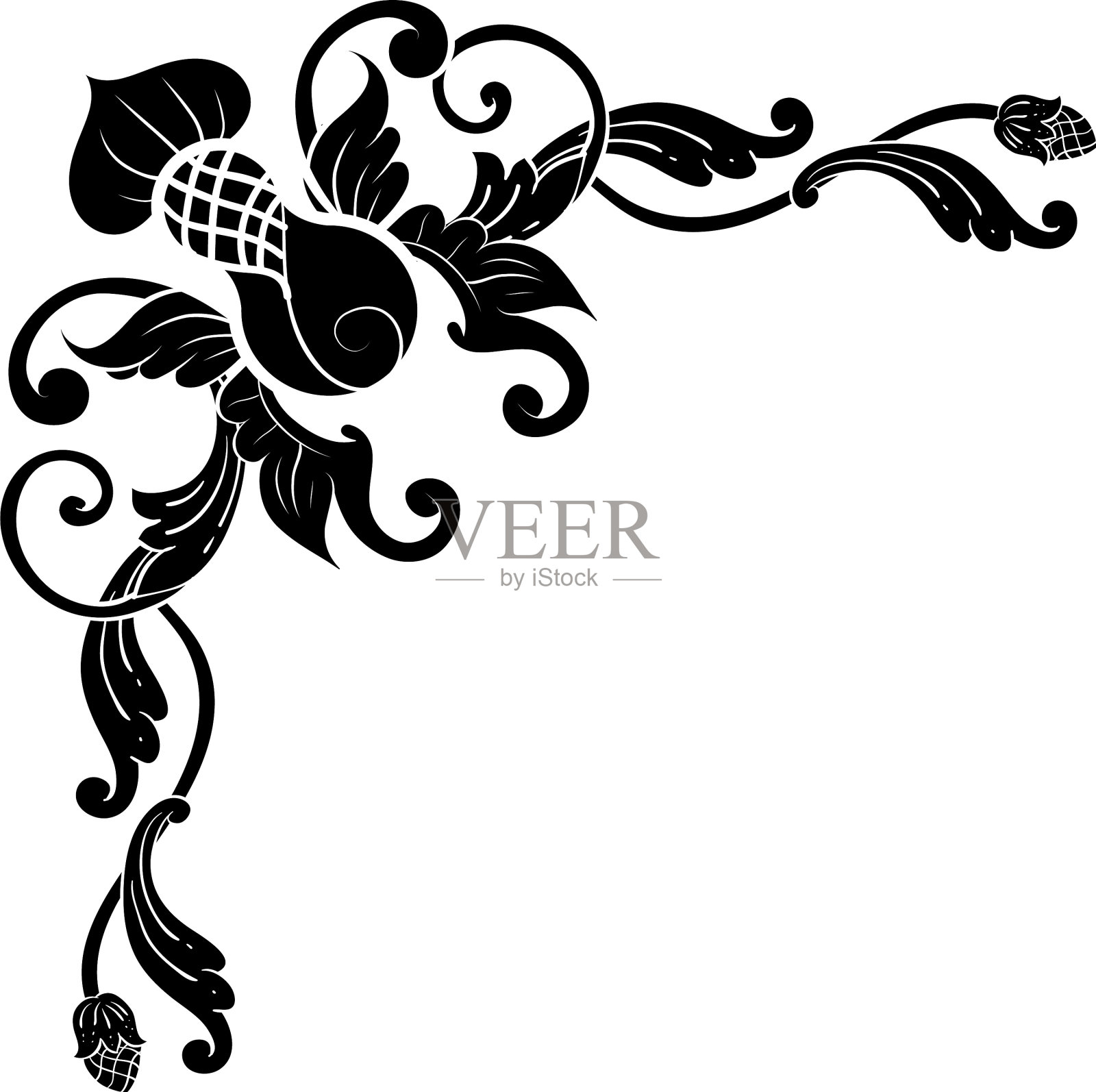 装饰手绘经典复古装饰插画图片素材