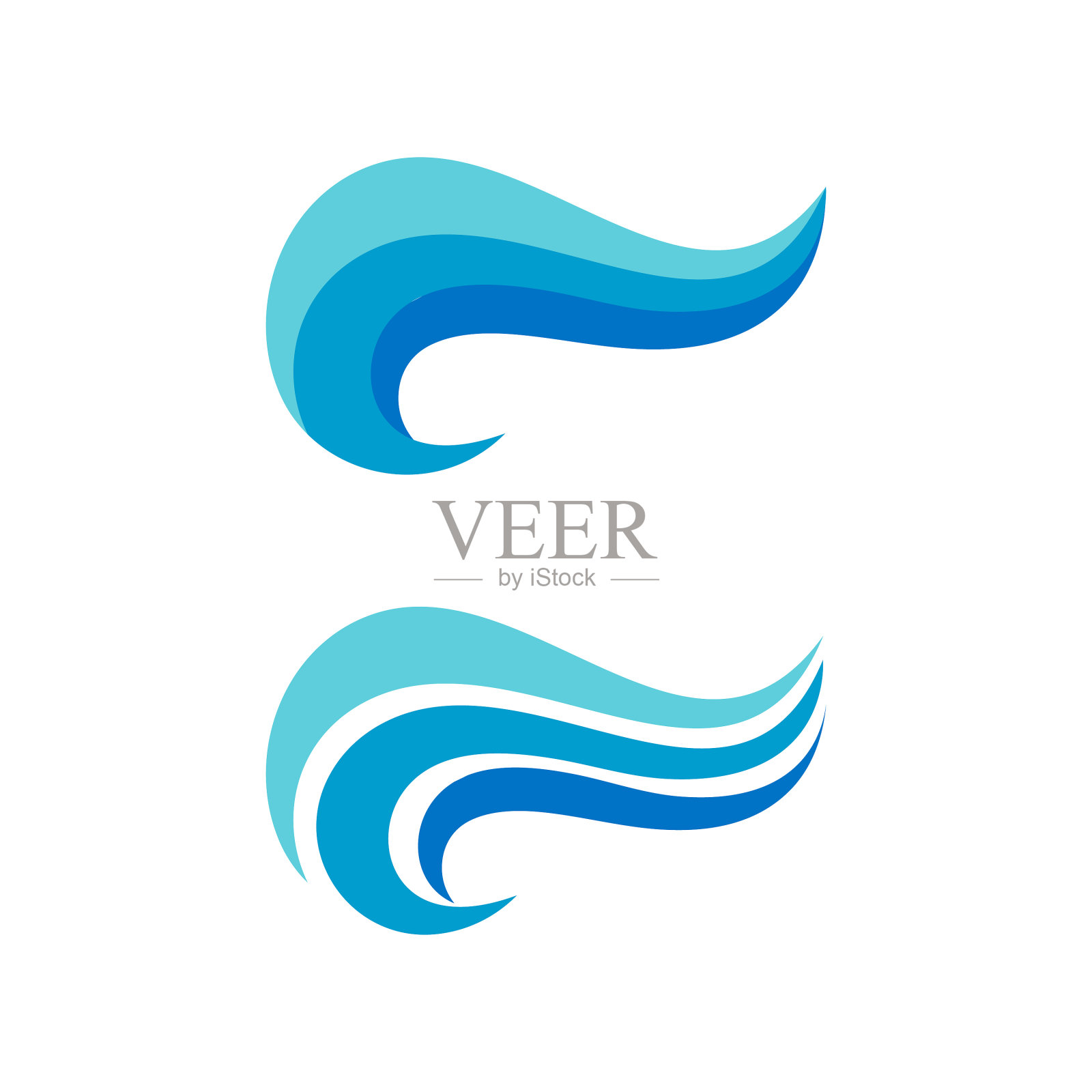 水波图标设计插画图片素材