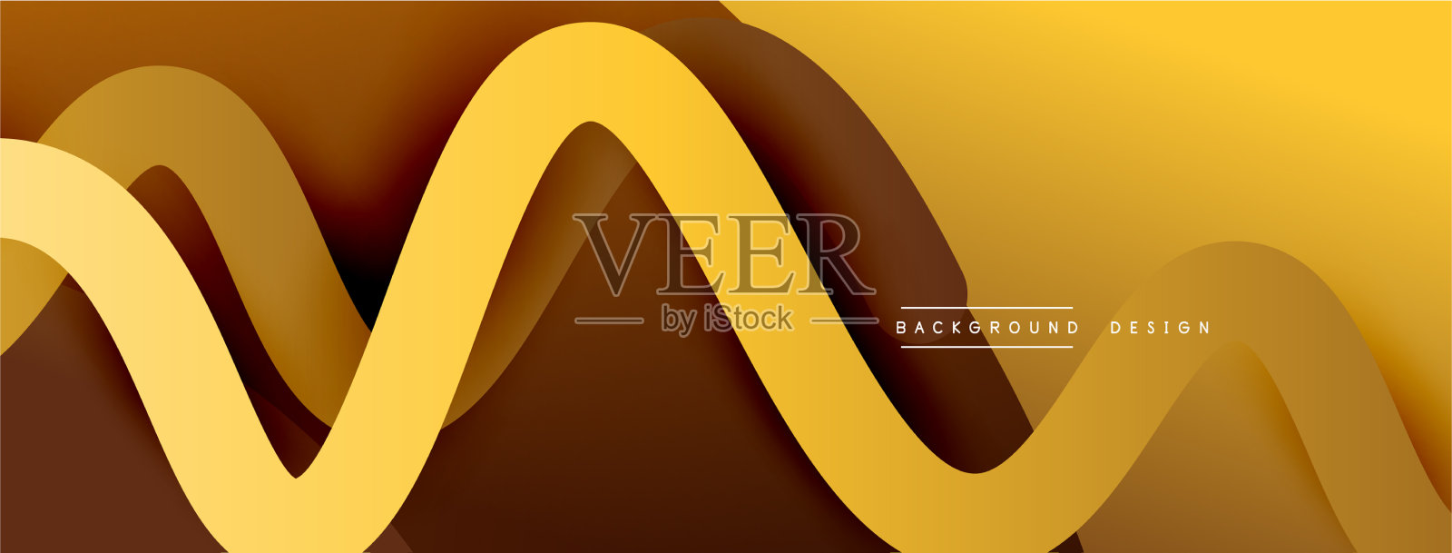 抽象梯度背景与波浪线插画图片素材