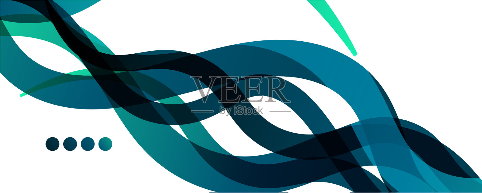 抽象背景-透明重叠波浪插画图片素材